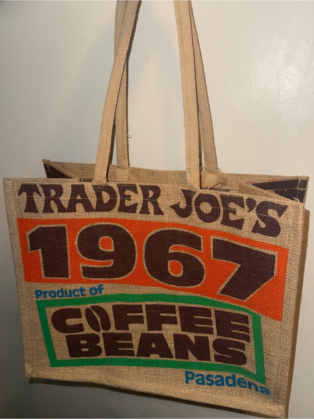 OFFER - NWT ✨ Trader Joe’s Limited Edition Burlap 1967 Coffee Beans 🫘 Tote Bag ✨